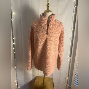 True Grit Orange Teddy Jacket Cozy Sherpa Style